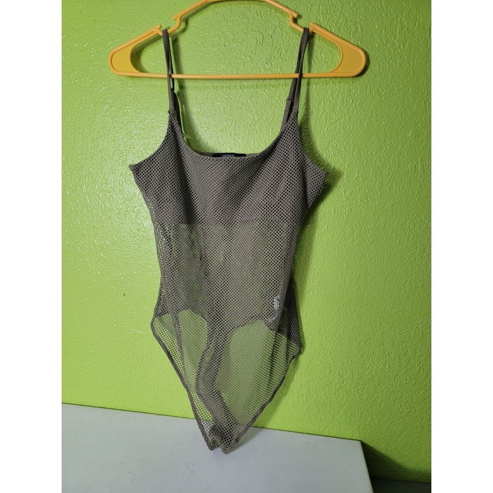 Forever 21 One Piece Body Suit Youth Girls Large Green Mesh